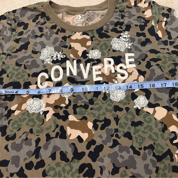 Women’s Converse XL Army Print Floral T-shirt 100% Cotton - Picture 6 of 6
